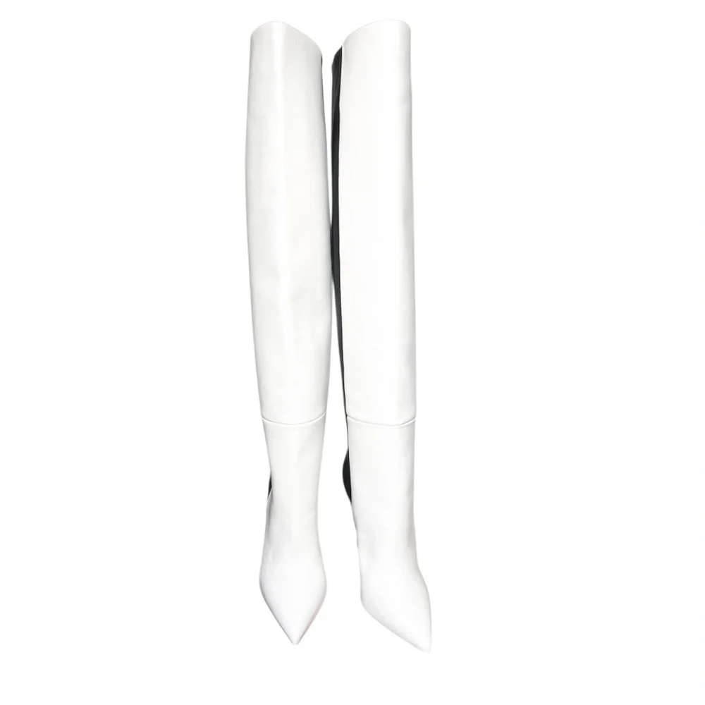 NEW Christian Louboutin Astrilarge Botta 100  Two Tone Over The Knee  Boots 36.5